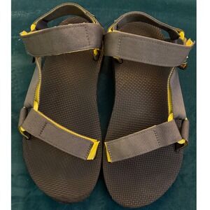 Teva Original Universal‎ Sandals Grey Yellow Womens Strappy Sport Hiking Camping
